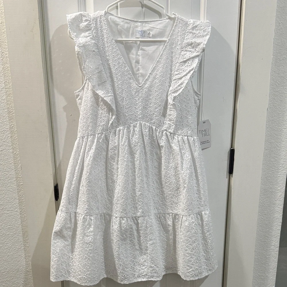White Ruffled Dress - Picture 4 of 8